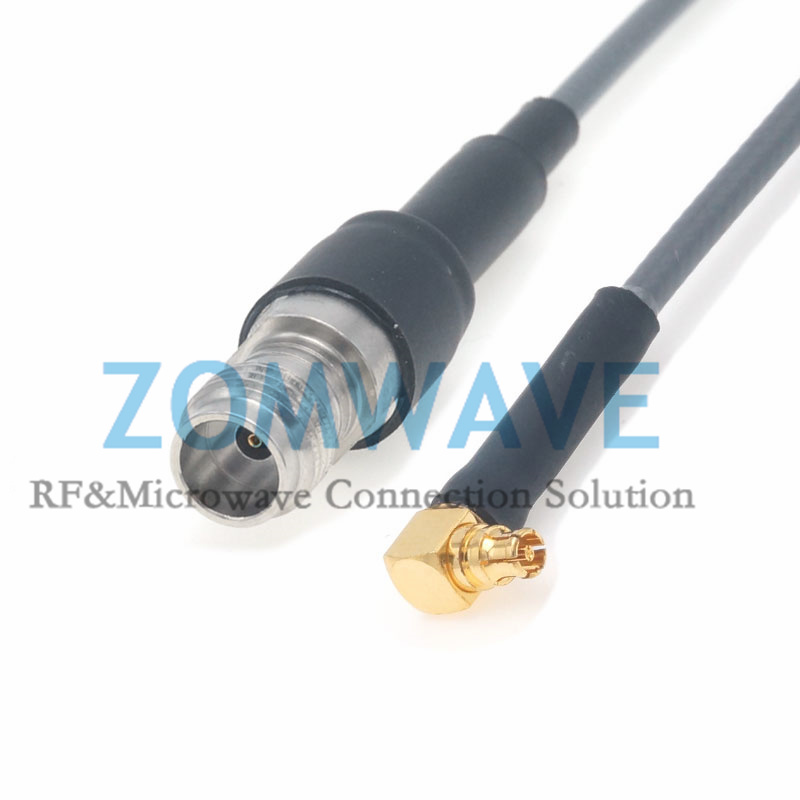 1.85mm Female to Mini SMP (SMPM/GPPO) Right Angle Female, ZCXN 3506 Cable, 40GHZ