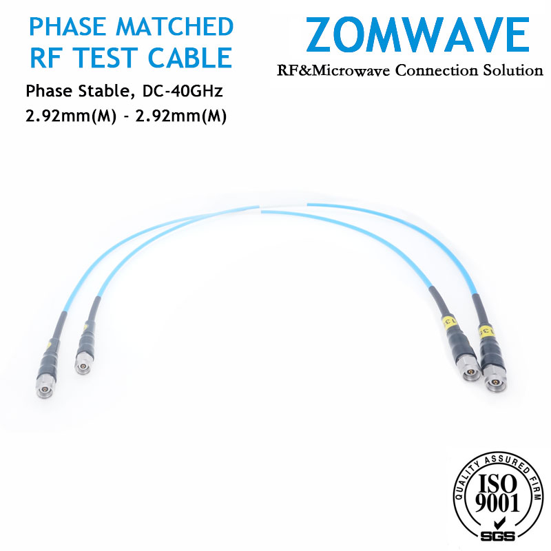 2.92mm Male to 2.92mm Male Phase Matched Cable Assembly,Low Loss Phase-Stable,40