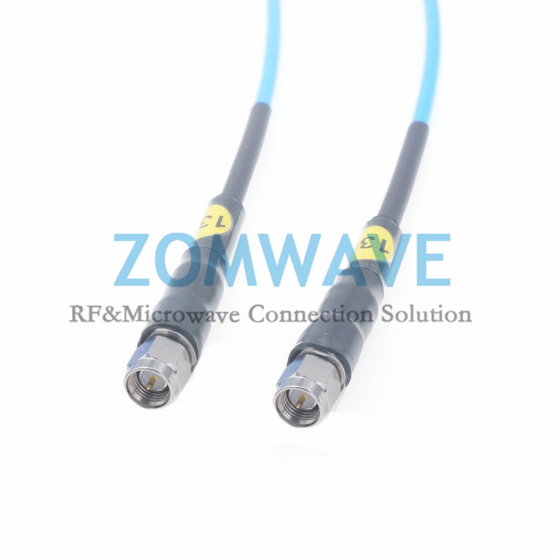 SMA Male to SMA Male Phase Matched Cable Assembly, Low Loss Phase-Stable, 26.5GH