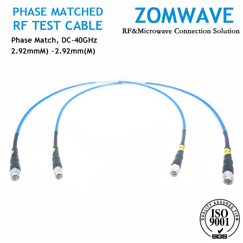 2.92mm Male to 2.92mm Male Phase Matched Cable Assembly,Low Loss Phase-Stable,40
