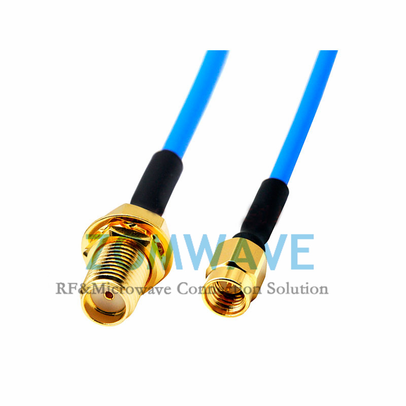 SMA Female Bulkhead to SSMA Male, Formable .086''_RG405 Cable, 12GHz