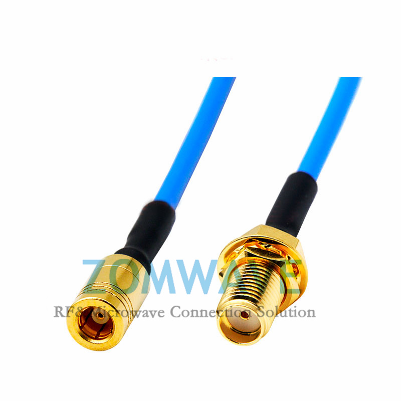 SMA Female Bulkhead to SMB Female, Formable .086''_RG405 Cable, 4GHz