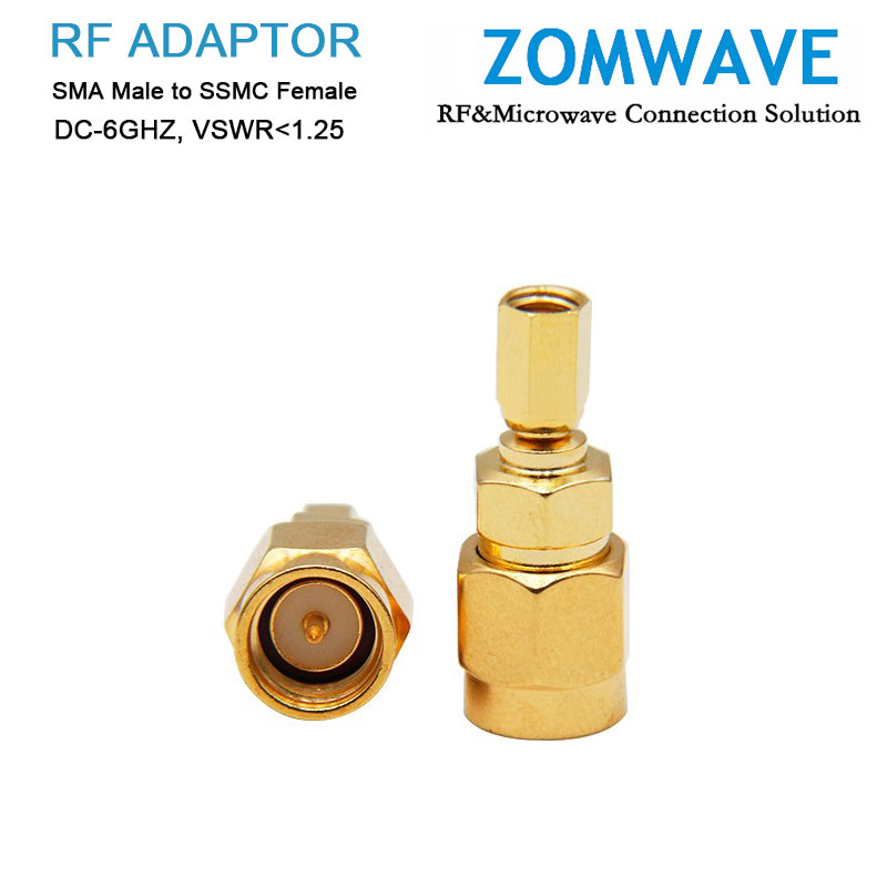 SMA Male to SSMC Female Adapter, 6GHz