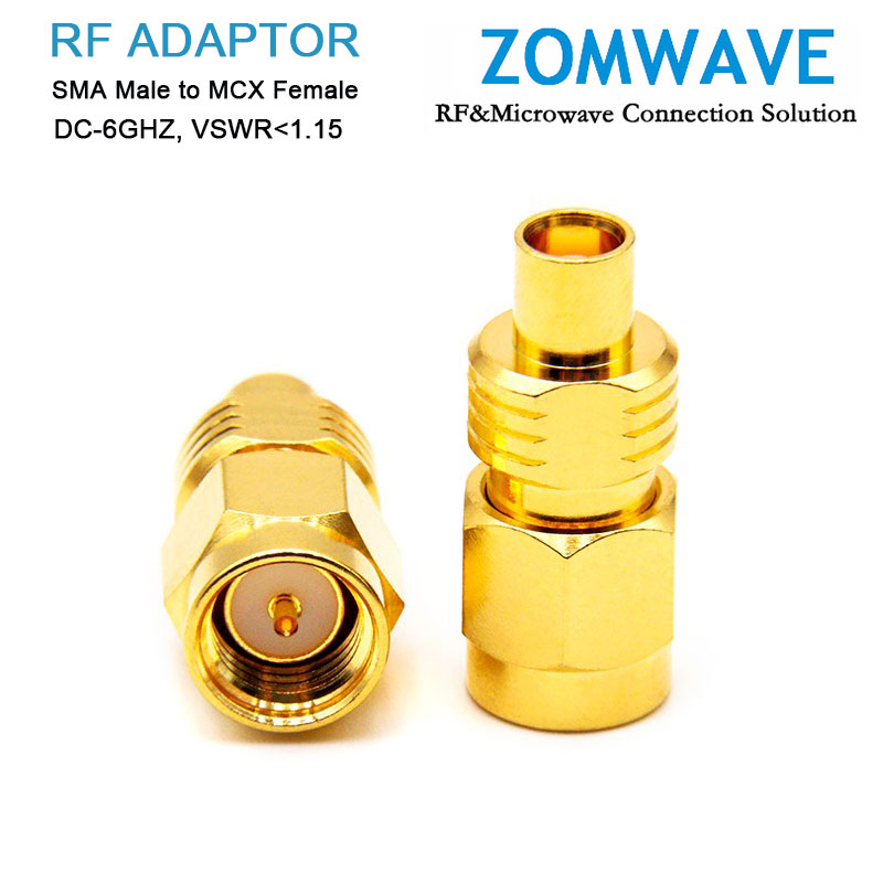 SMA Male to MCX Female Adapter, 6GHz