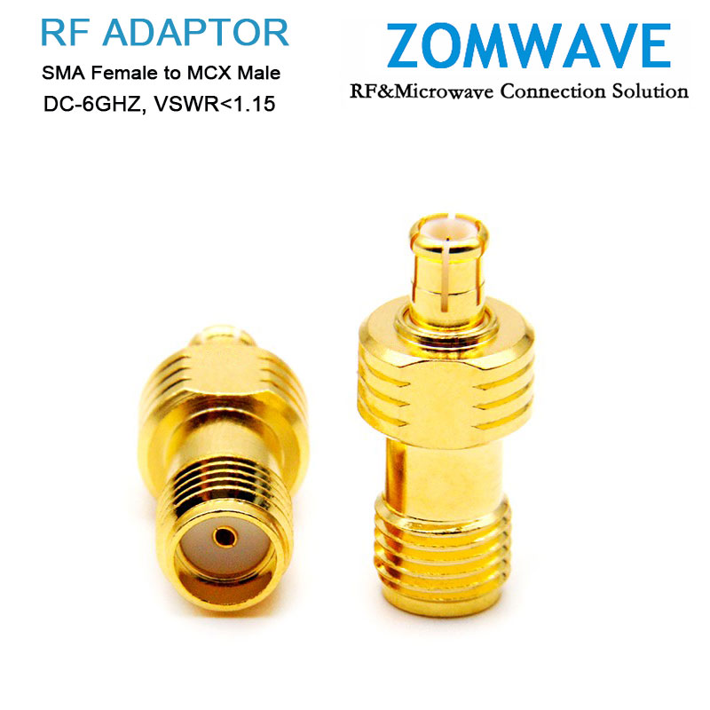 SMA Female to MCX Male Adapter, 6GHz