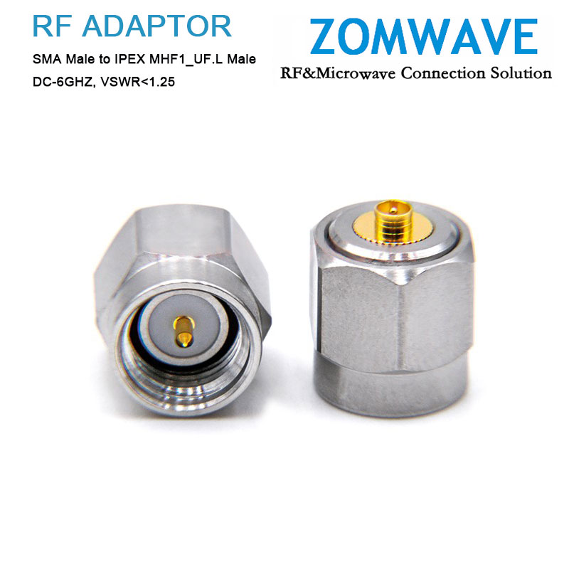 SMA Male to IPEX MHF1_UF.L Male Adapter, 6GHz