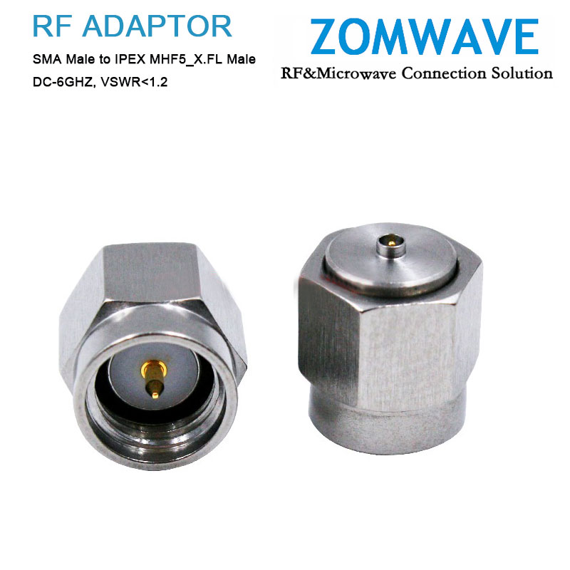 SMA Male to IPEX MHF5_X.FL Male Adapter, 6GHz