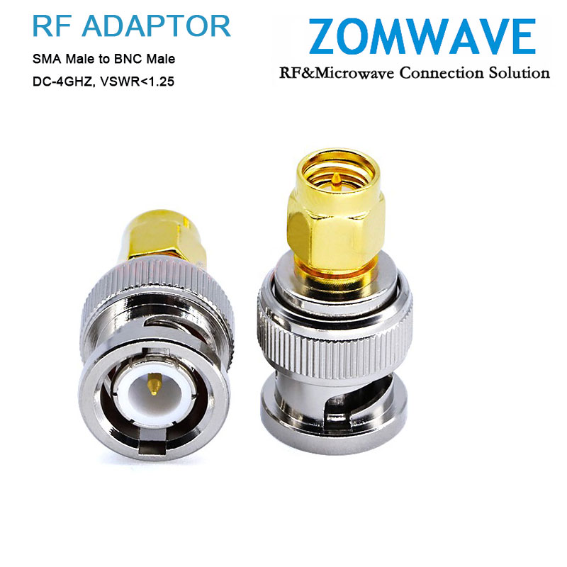 SMA Male to BNC Male Adapter, 4GHz