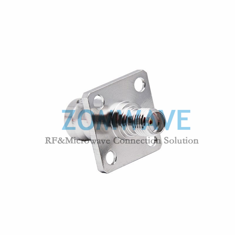 SMA Female to BNC Female 4 hole Flange Adapter, 4GHz