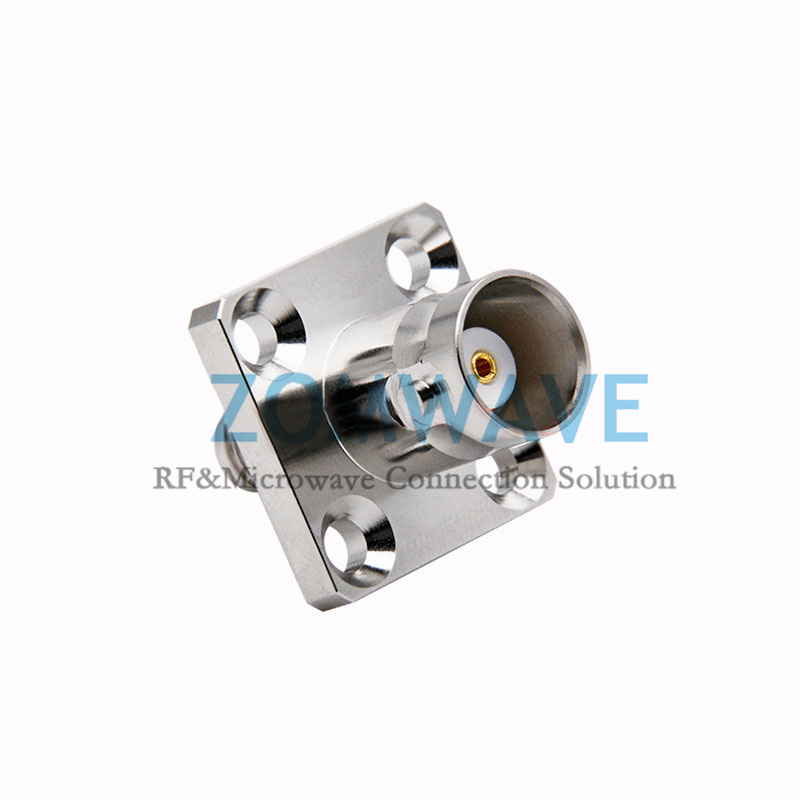 SMA Female to BNC Female 4 hole Flange Waterproof Adapter, 4GHz
