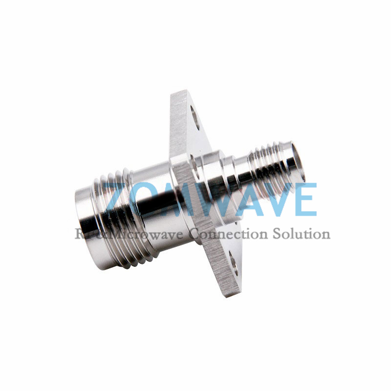 SMA Female to TNC Female 4 hole Flange Adapter, 6GHz