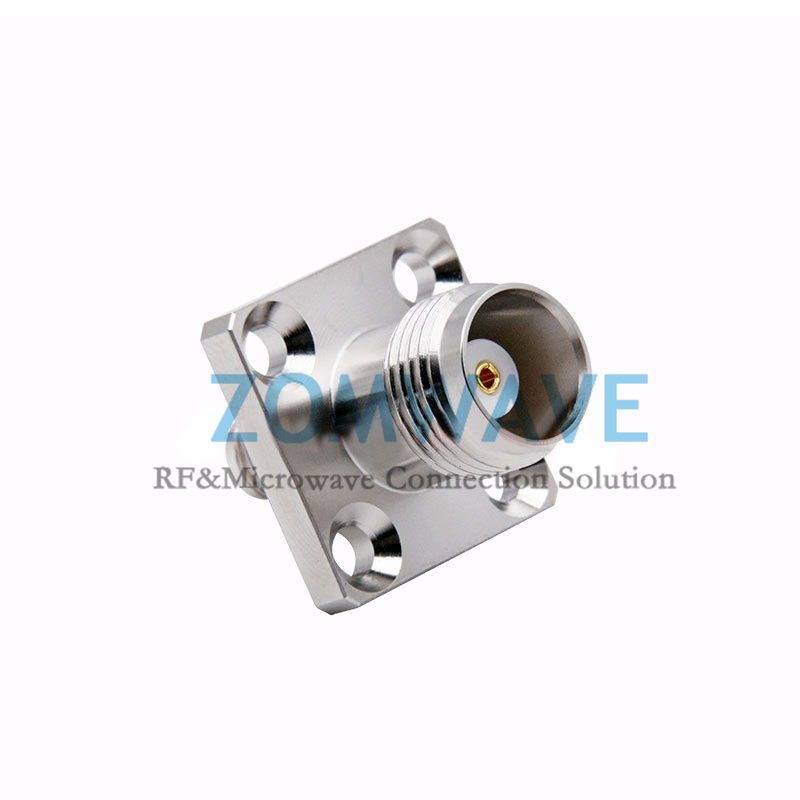 SMA Female to TNC Female 4 hole Flange Waterproof Adapter, 6GHz