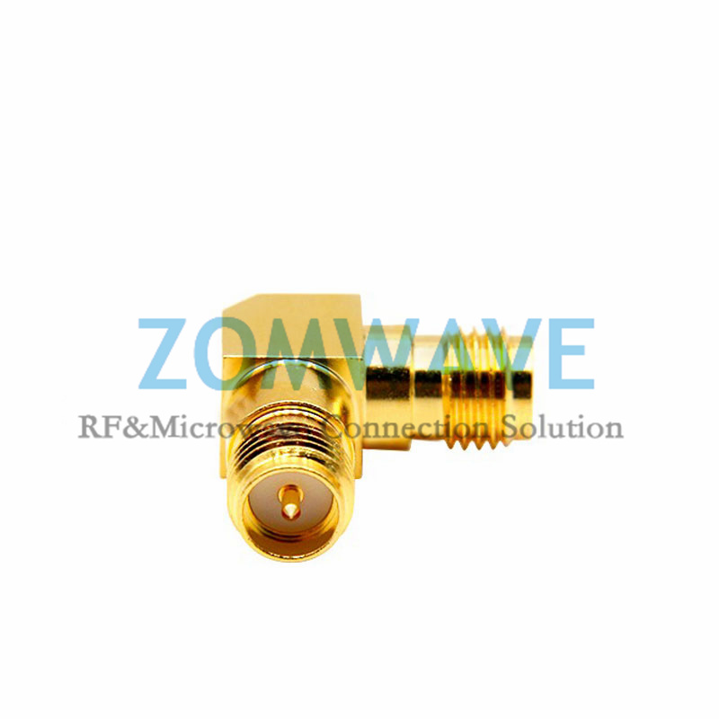 RP-SMA Female to RP-SMA Female Right Angle Adapter, 12GHz