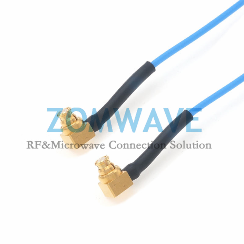 SMP(GPO) Female RA to SMP(GPO) Female RA, Flexible .047''_SS047 Cable, 26.5Ghz