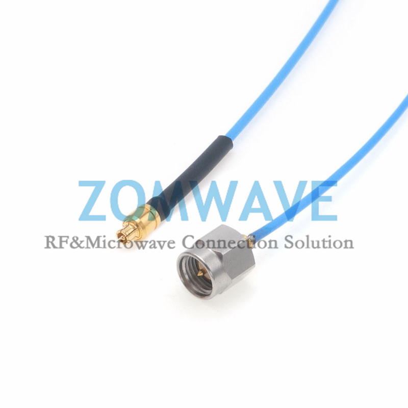 Mini SMP(GPPO) Female to SMA Male, Flexible .047''_SS047 Cable, 26.5GHz