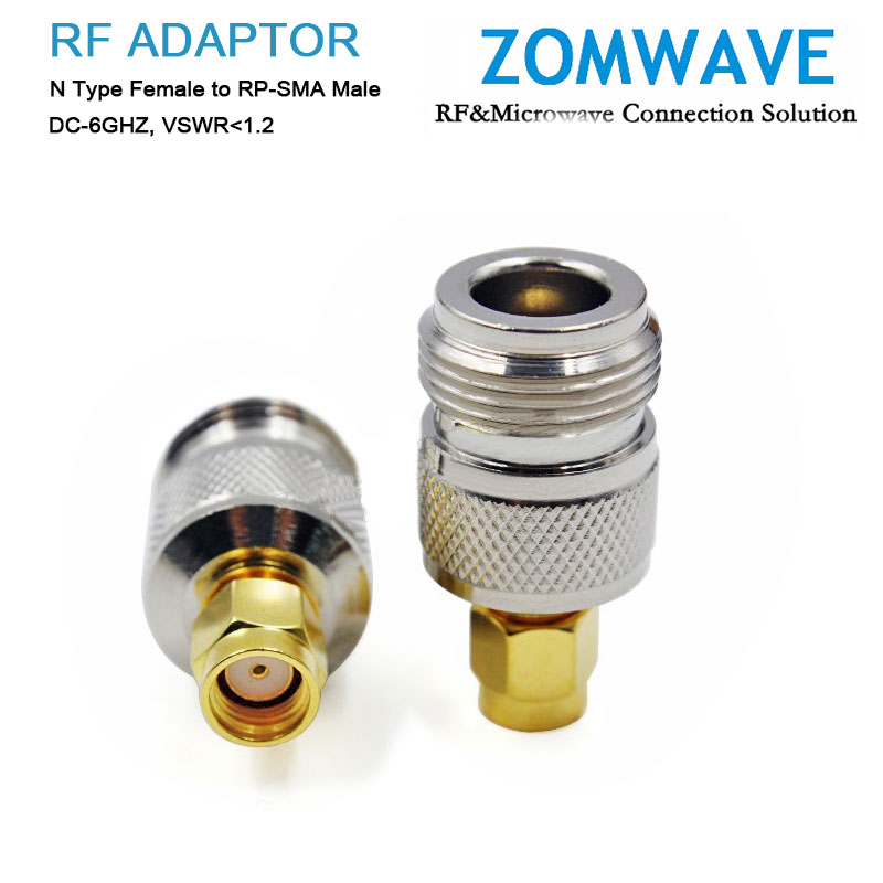 N Type Female to RP-SMA Male Adapter, 6GHz