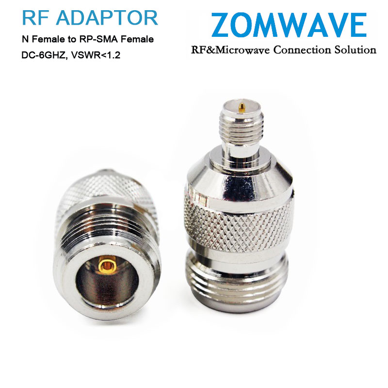 N Type Female to RP-SMA Female Adapter, 6GHz