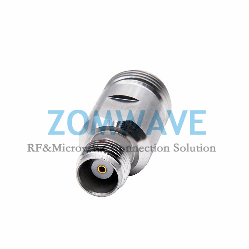 N Type Female to TNC Female Stainless Steel Adapter, 18GHz