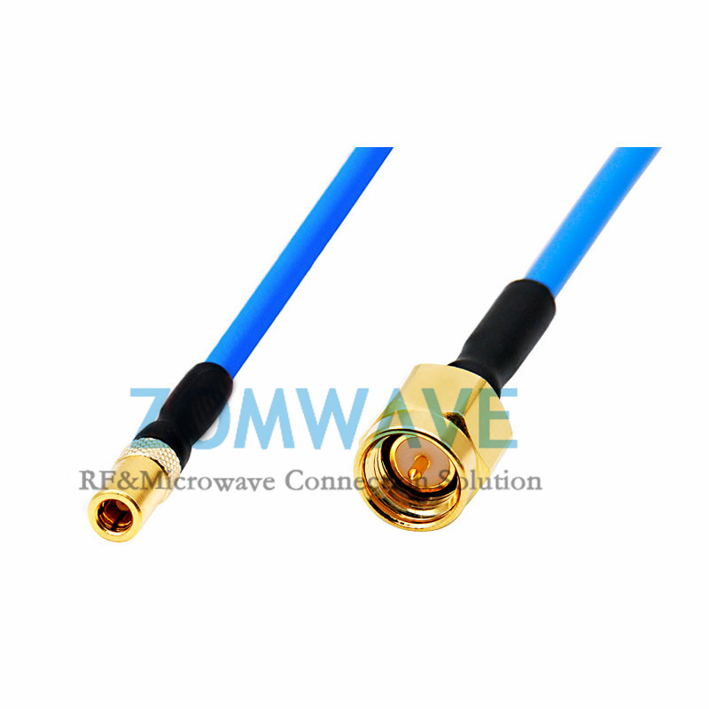 SMA Male to SSMB Female, Formable .086''_RG405 Cable, 3GHz