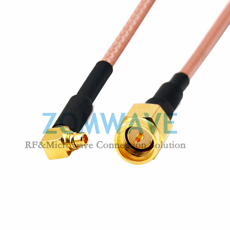 SMA Male to MMCX Male Right Angle, RG316 Cable, 6GHz