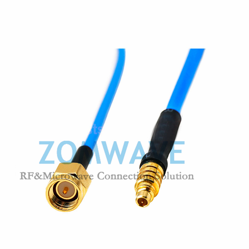 SMA Male to MMCX Male, Formable .086''_RG405 Cable, 6GHz