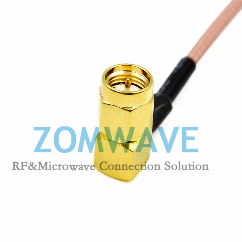 SMA Male Right Angle to TNC Male Right Angle, RG316 Cable, 6GHz