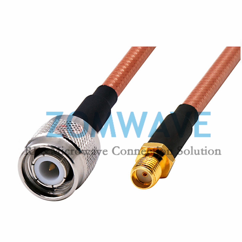 SMA Female to TNC Male, RG142 Cable, 6GHz