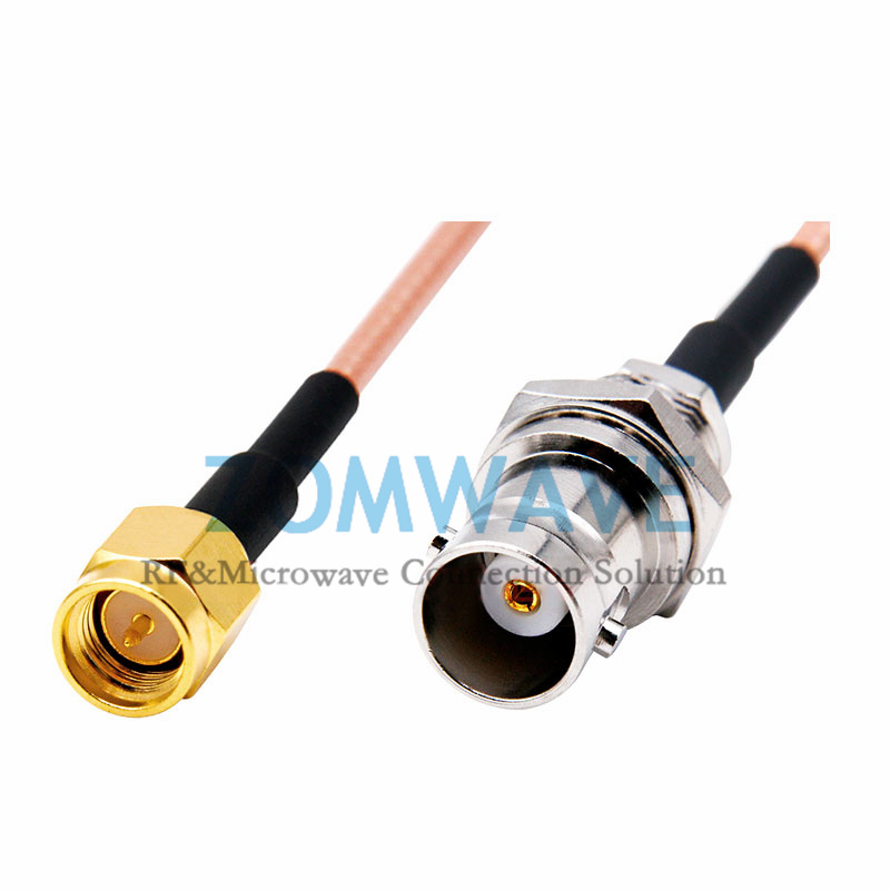 SMA Male to BNC Female Front Mount, RG316 Cable, 4GHz