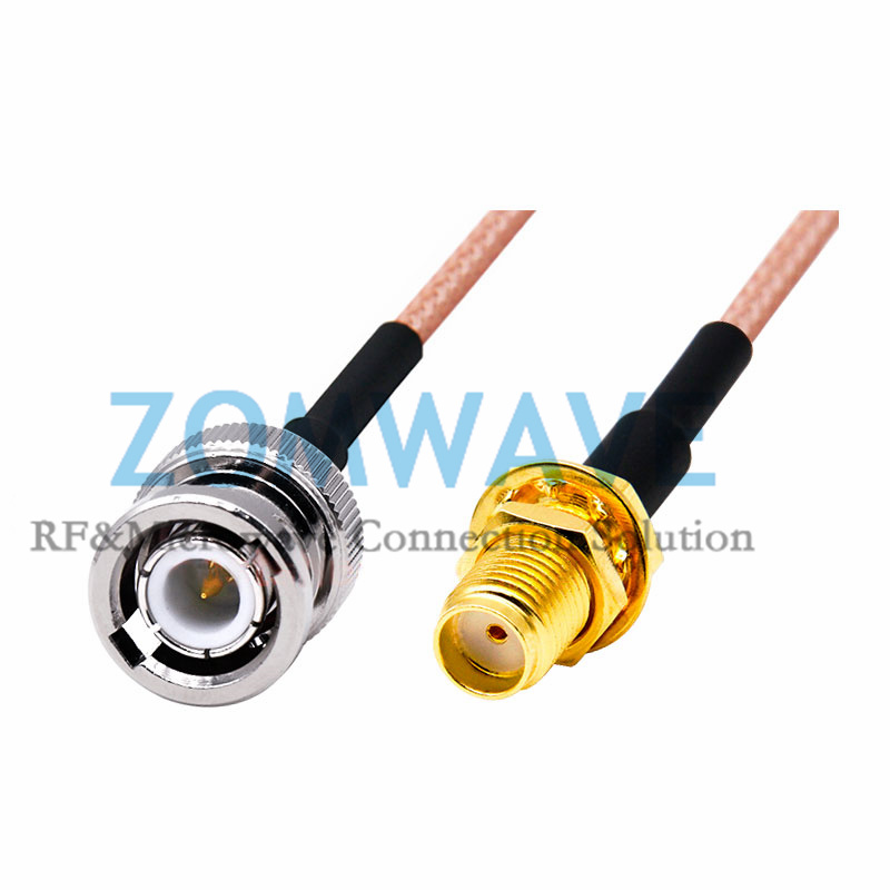 SMA Female to BNC Male, RG316 Cable, 6GHz