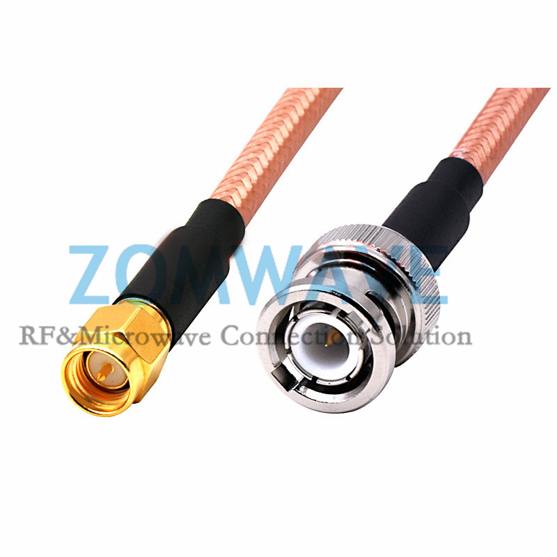 SMA Male to BNC Male, RG142 Cable, 6GHz