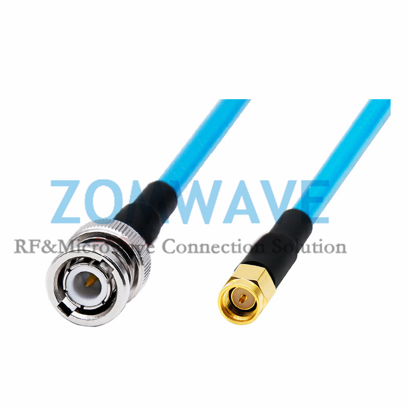 SMA Male to BNC Male, RG142 Ultra Flexible PUR Cable, 6GHz