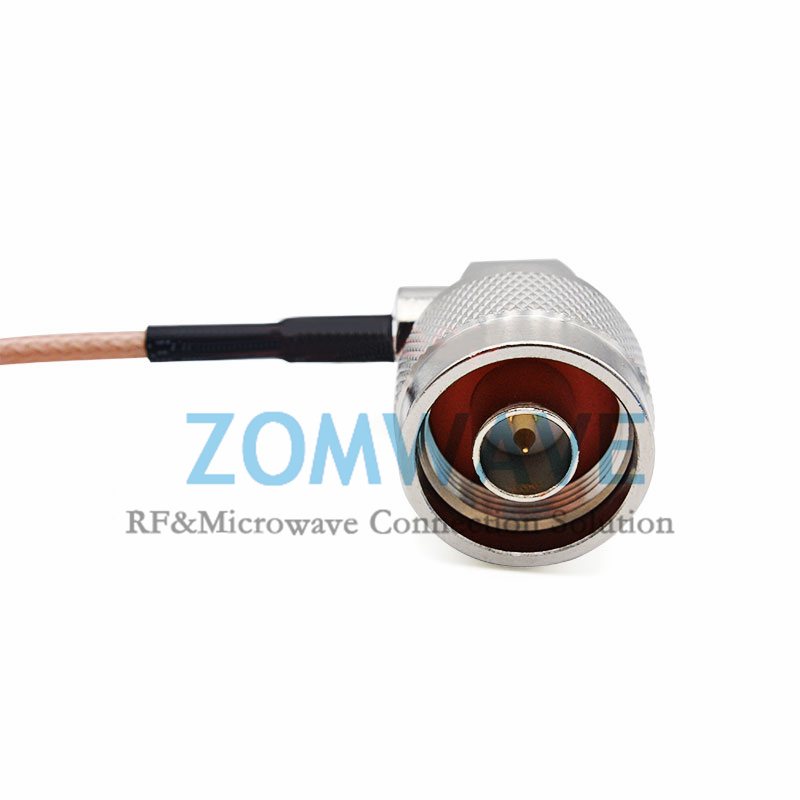 N Type Male Right Angle to MCX Male, RG316 Cable, 6GHz
