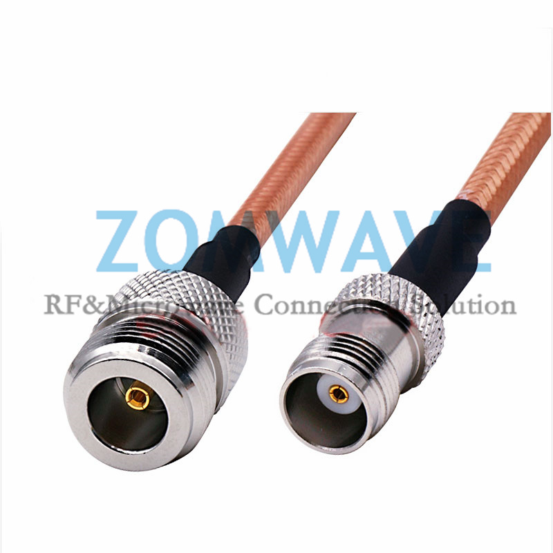 N Type Female to TNC Female, RG142 Cable, 6GHz