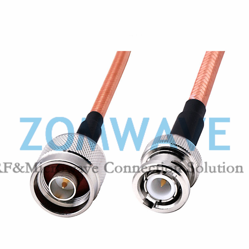 N Type Male to BNC Male, RG142 Cable, 4GHz