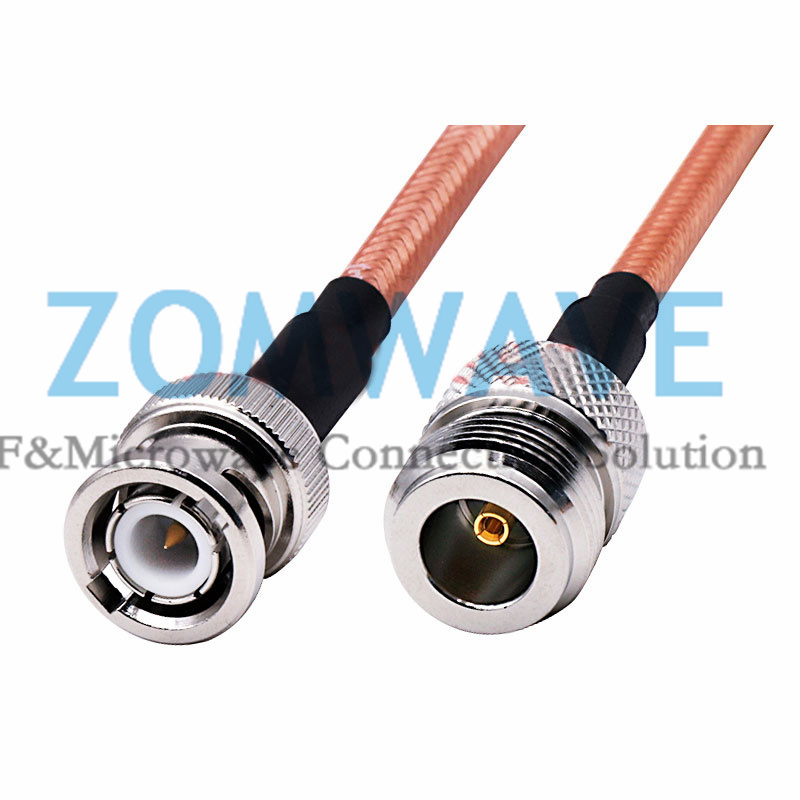 N Type Female to BNC Male, RG142 Cable, 4GHz