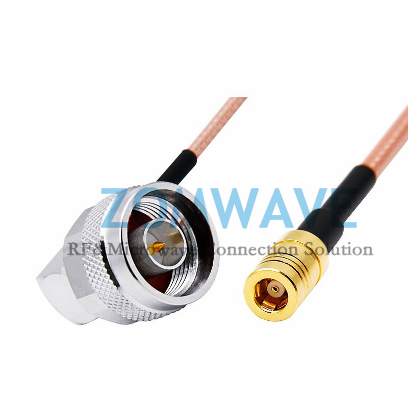N Type Male Right Angle to SMB Female, RG316 Cable, 4GHz