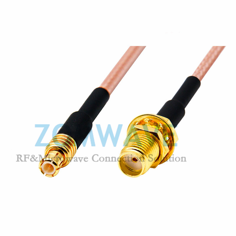 SMA Female Bulkhead to MCX Male, RG316 Cable, 6GHz