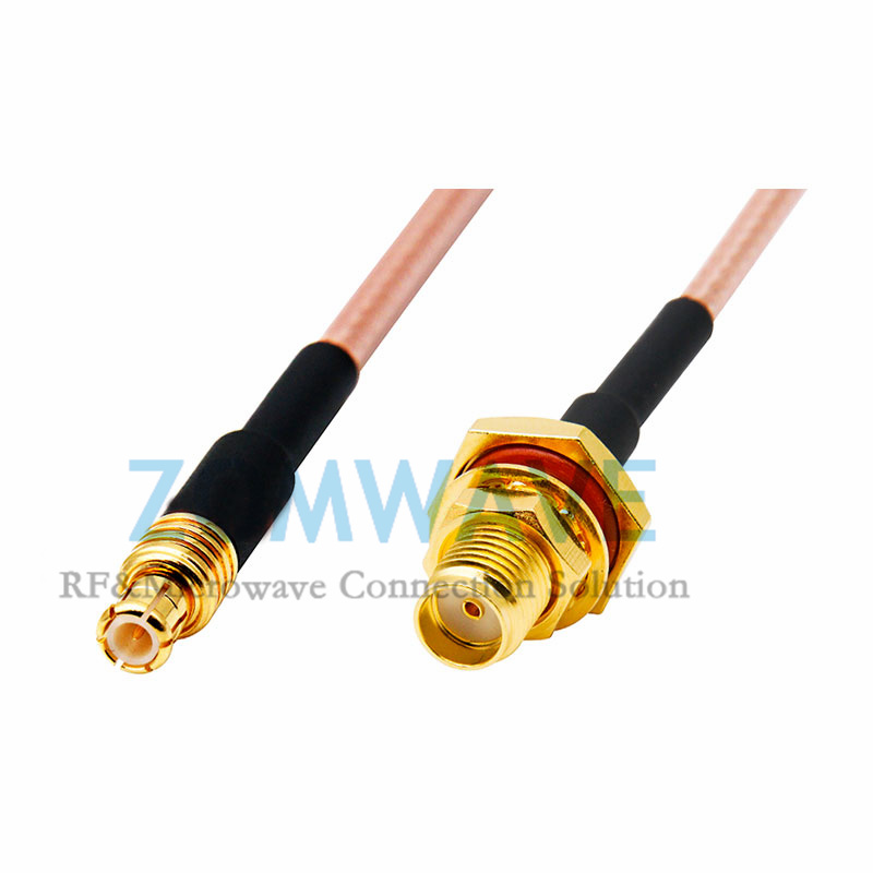 SMA Female Bulkhead Waterproof to MCX Male, RG316 Cable, 6GHz