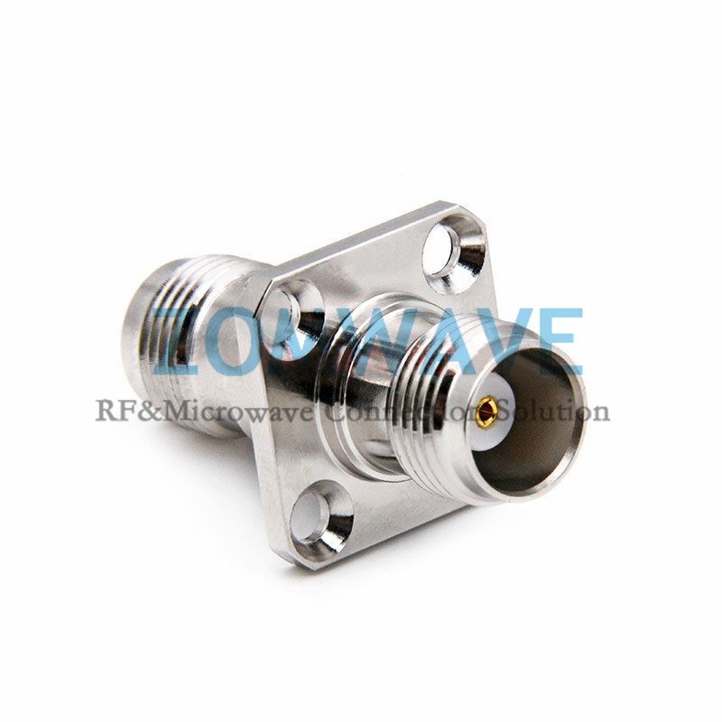 TNC Female to TNC Female Adapter, 4 hole Flange, 6GHz