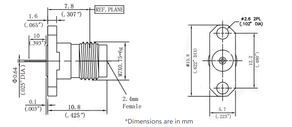 2.4mm connector, 2.4mm adapter, 2.4mm rf adapter