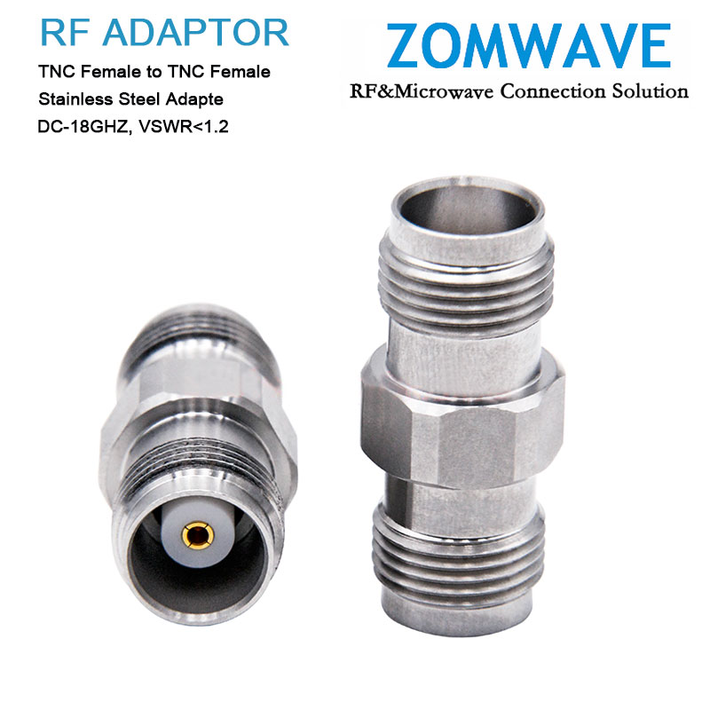 TNC Female to TNC Female Stainless Steel Adapter, 18GHz