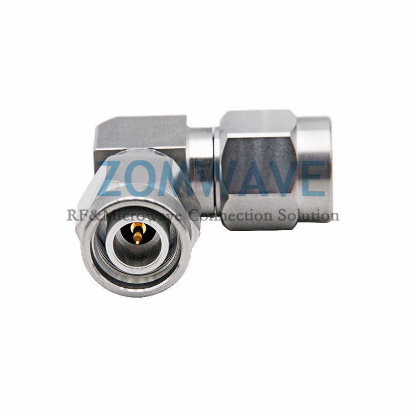 TNC Male to TNC Male Right Angle Stainless Steel Adapter, 18GHz
