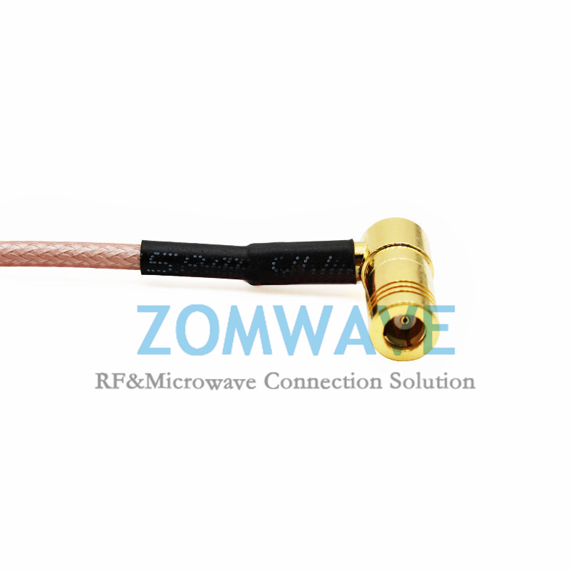 SMB Plug Right Angle to MCX Male, RG316 Cable, 4GHz