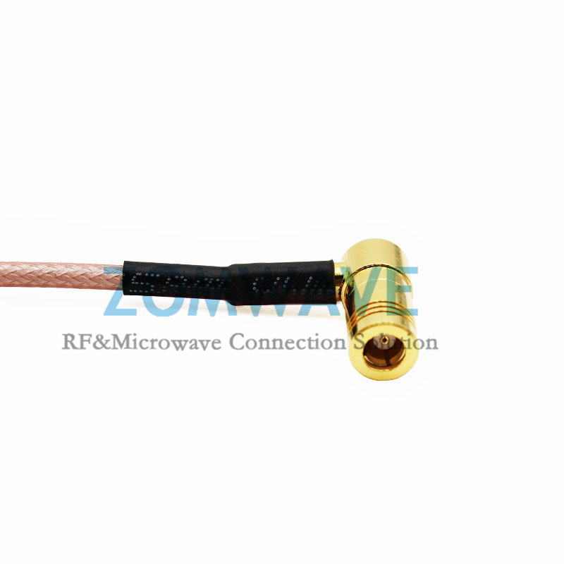 SMB Plug Right Angle to MMCX Male Right Angle, RG316 Cable, 4GHz