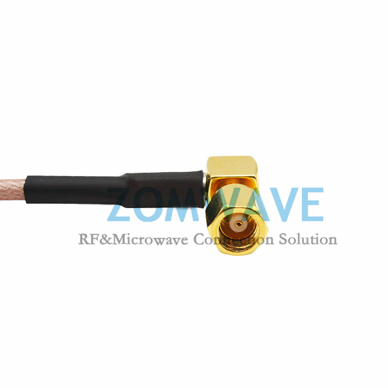 SMC Plug Right Angle to SMC Plug Right Angle, RG316 Cable, 6GHz