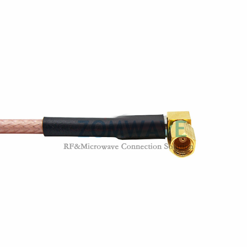 SSMC Plug Right Angle to SSMC Plug Right Angle, RG316 Cable, 6GHz