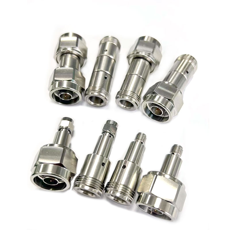75 Ohm N Female to 50 Ohm SMA Female Stainless Steel Adapter, 6GHz