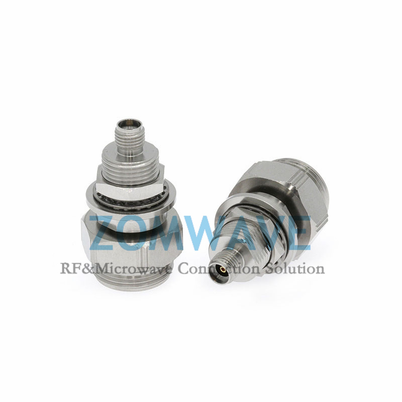 NMD3.5mm Male to 3.5mm Female Bulkhead Stainless Steel Adapter, 33GHz