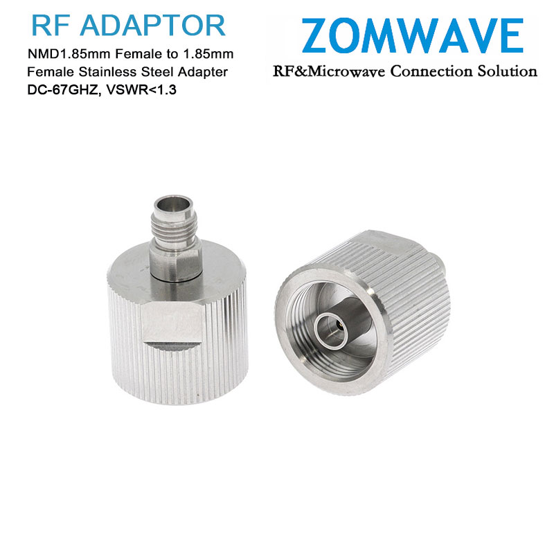 NMD1.85mm Female to 1.85mm Female Stainless Steel Adapter, 67GHz