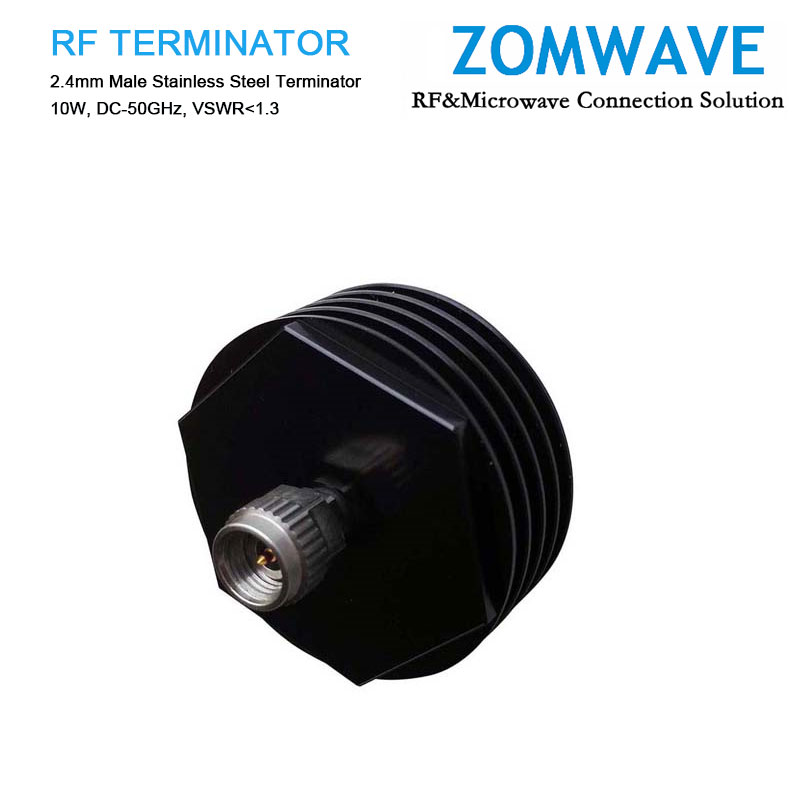 2.4mm Male Stainless Steel Terminator, 10W, 50GHz